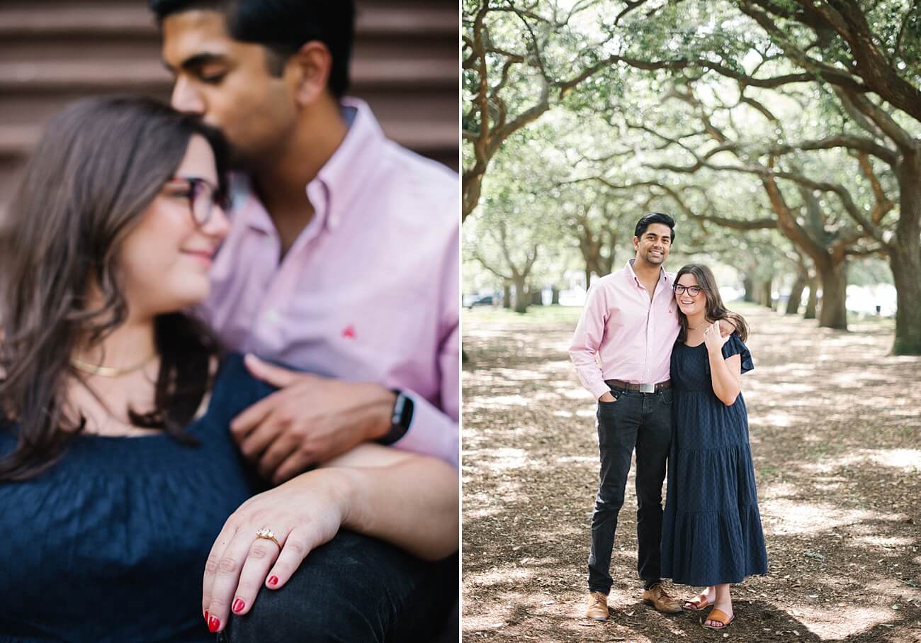 Romantic engagement portraits in South Carolina