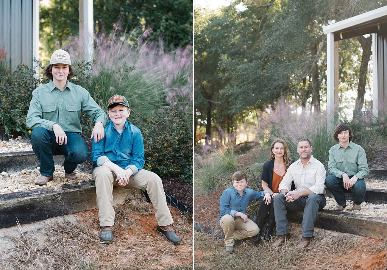 Family portraits outside of Aiken, South Carolina
