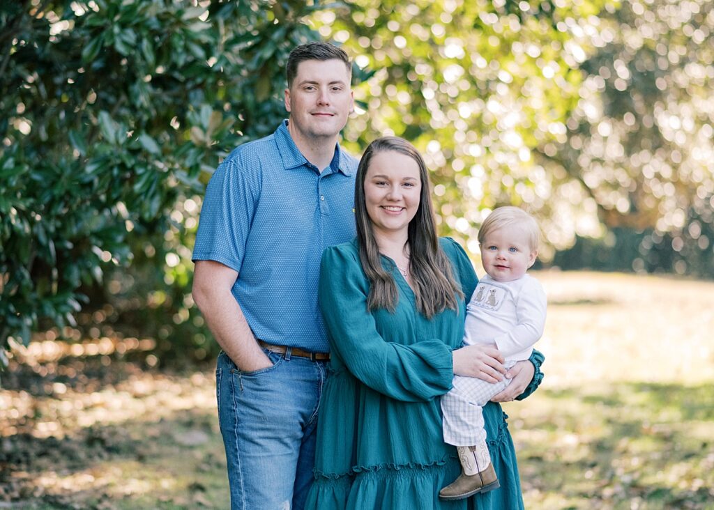 Glowing family portrait in Aiken, South Carolina