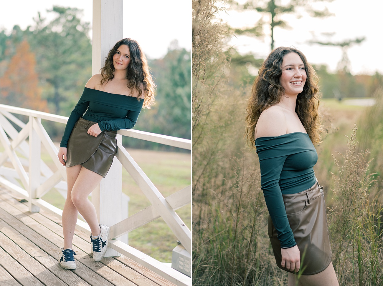 Beautiful outdoor natural light senior portraits in Aiken, SC