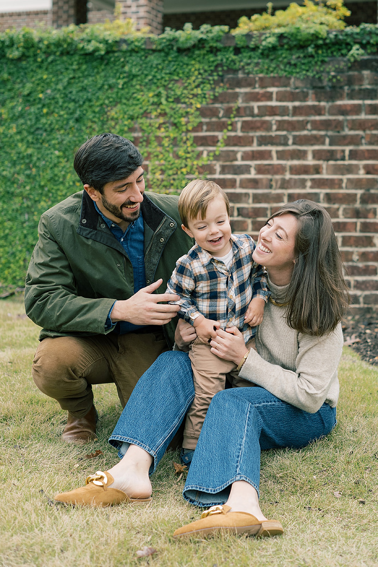 Family portraits of children and parents